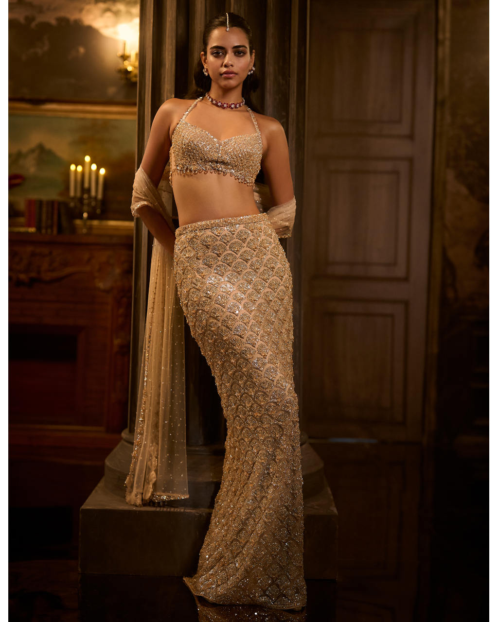 Light Gold Skirt Set