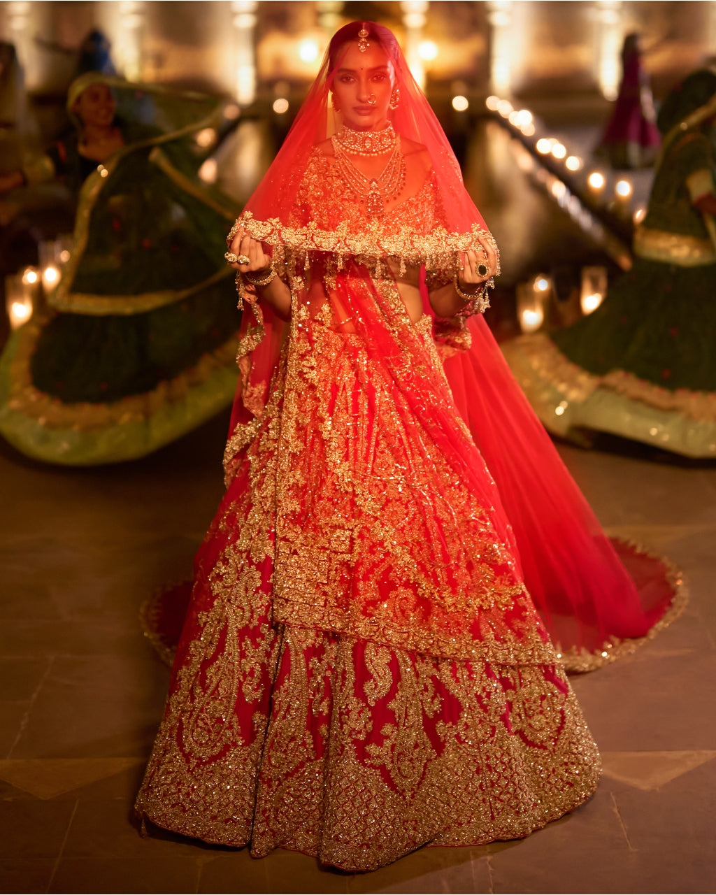 Red Zardosi Lehenga Set