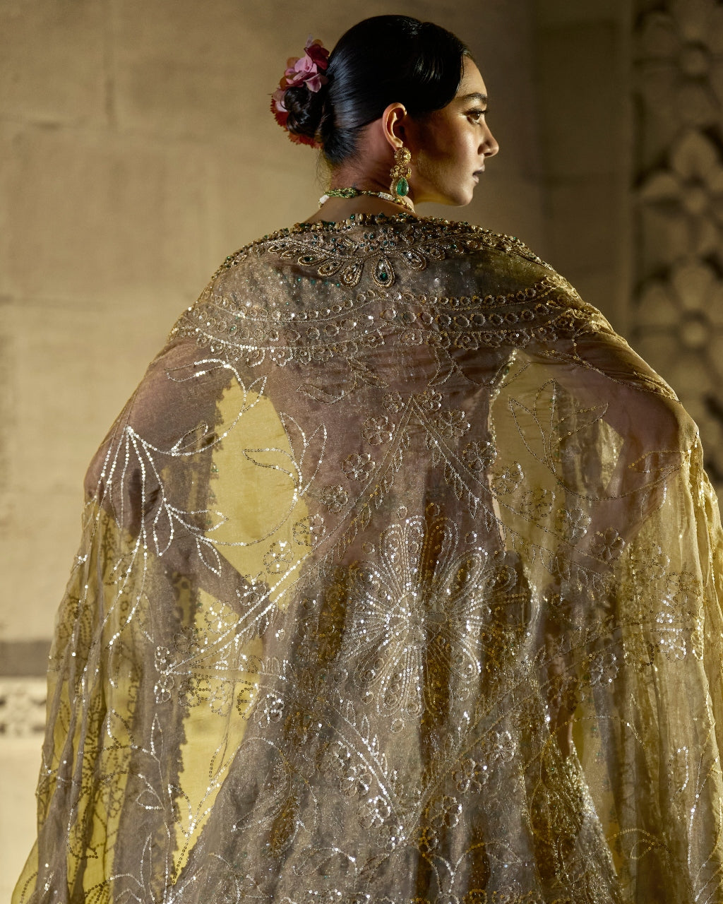 Antique Emerald Lehenga Set