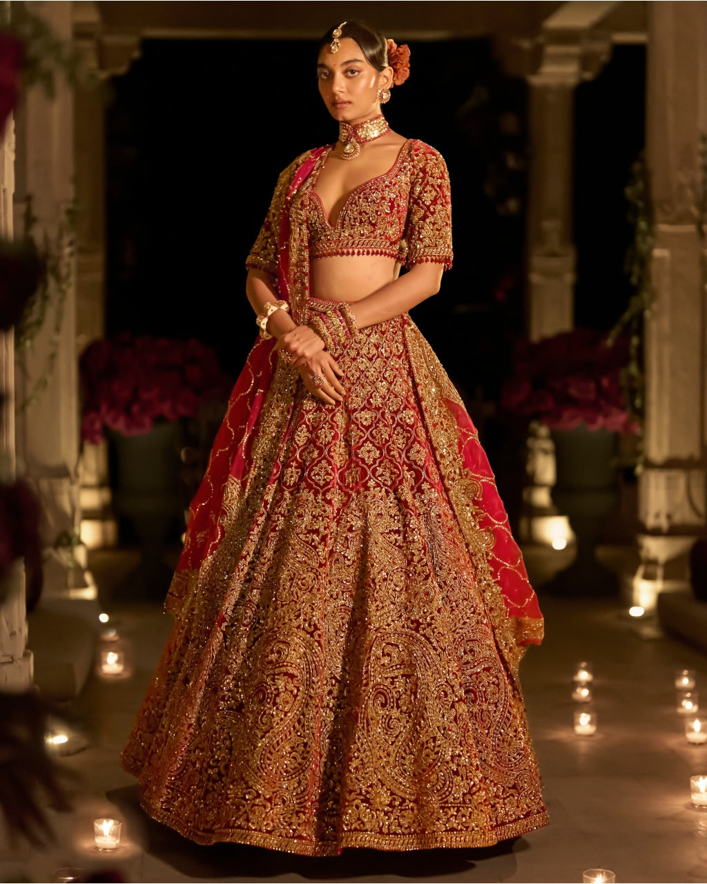 Maroon Zardosi Lehenga Set