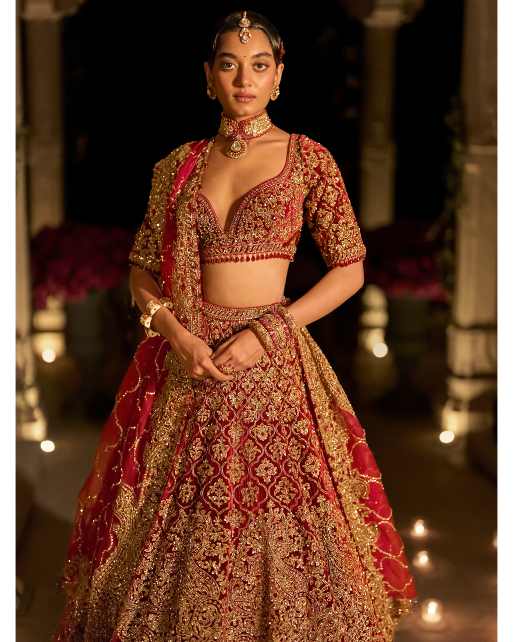 Maroon Zardosi Lehenga Set