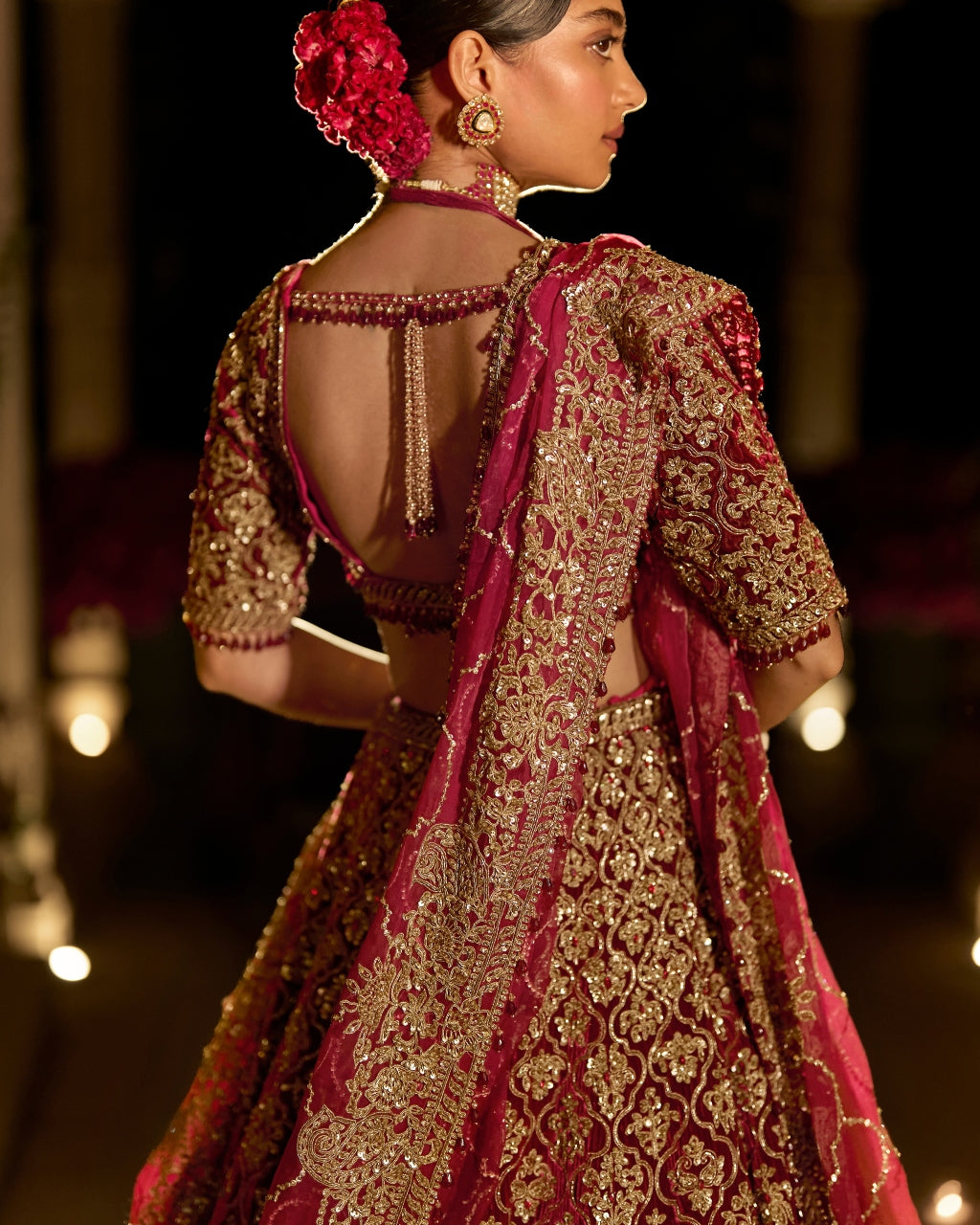 Maroon Zardosi Lehenga Set