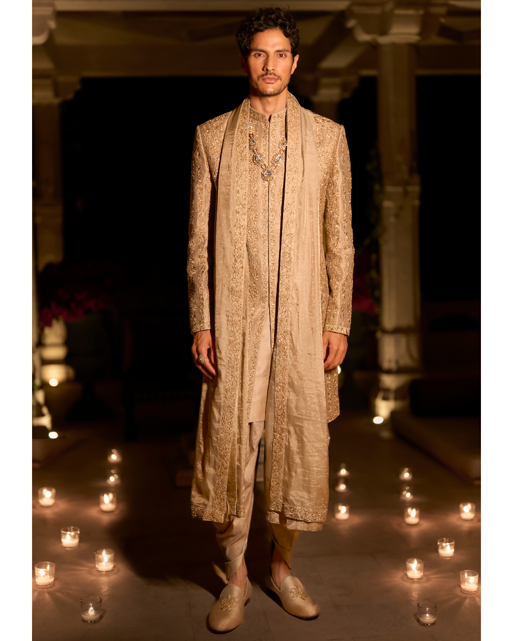 Champagne Gold Sherwani Set