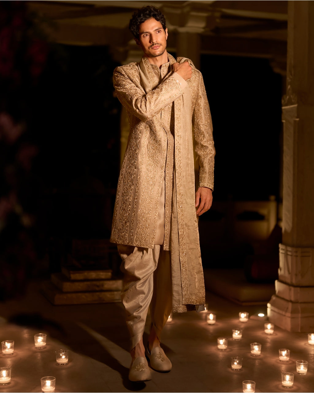 Champagne Gold Sherwani Set