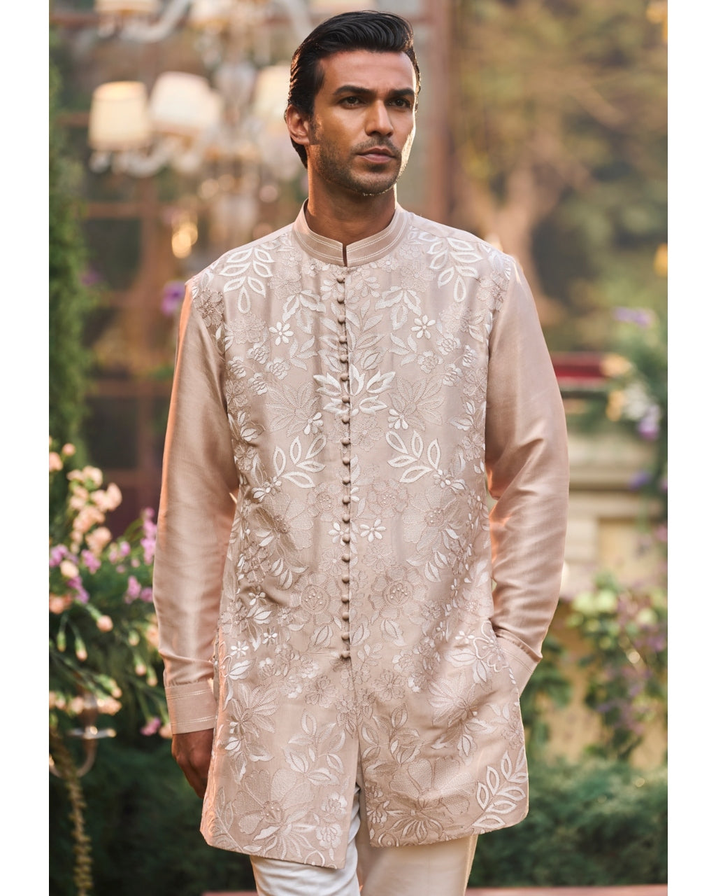 Nude Dori Sherwani Set