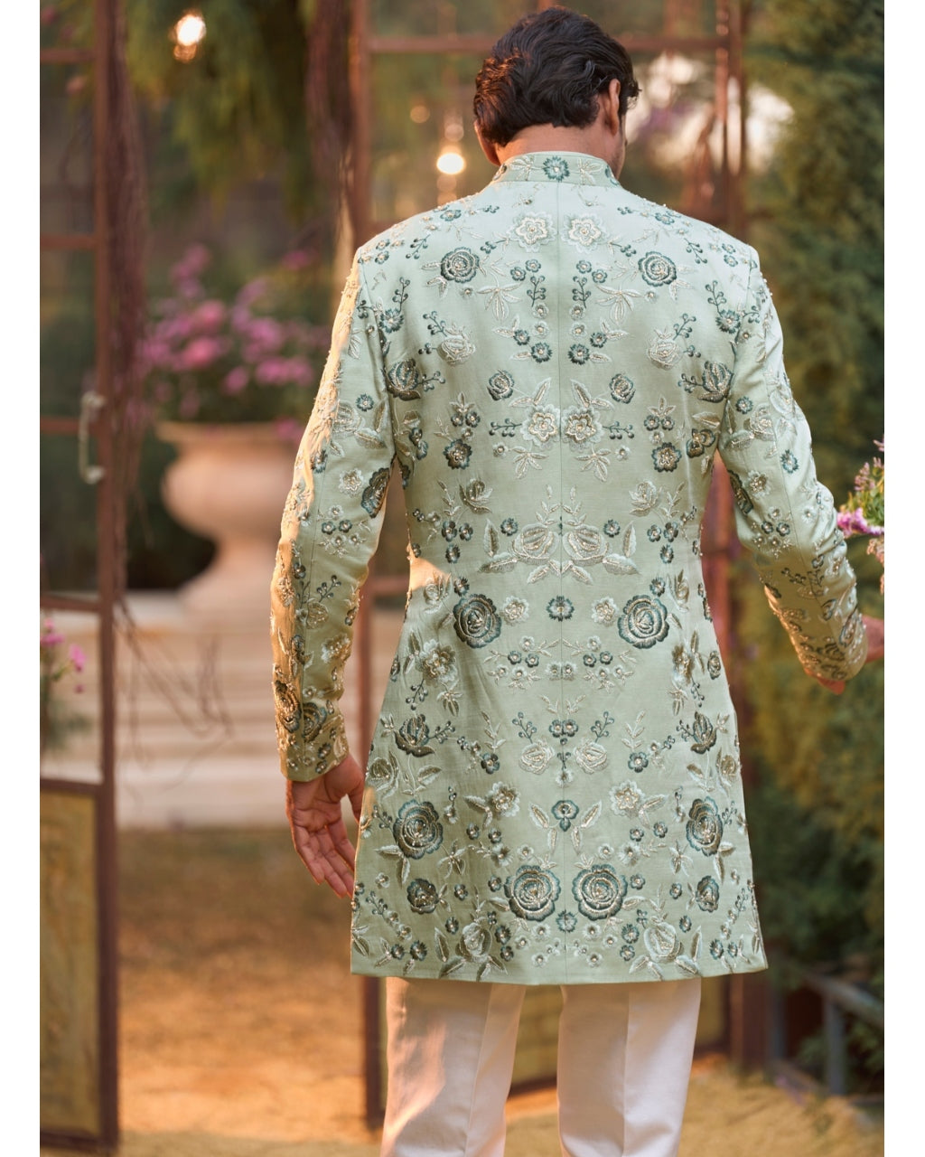 Russian Emerald Sherwani Set