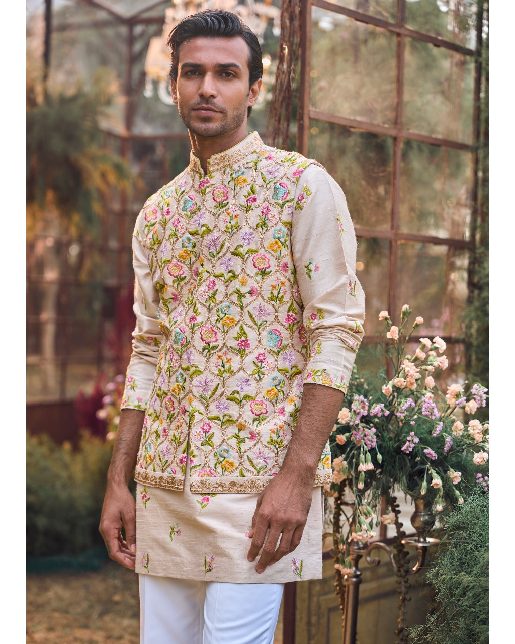 Multi-Coloured Floral Bundi Set