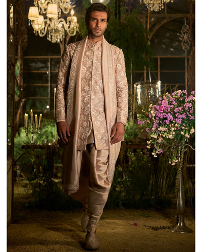 Rosé Champagne Sherwani Set