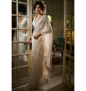 Ivory Sequin Sari