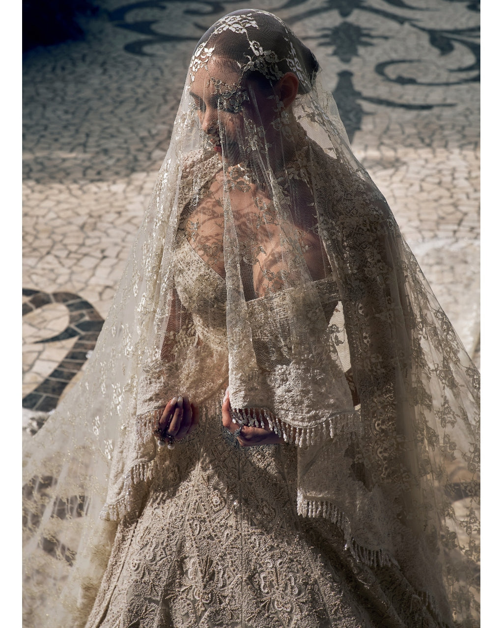 Pebble White Lehenga Set