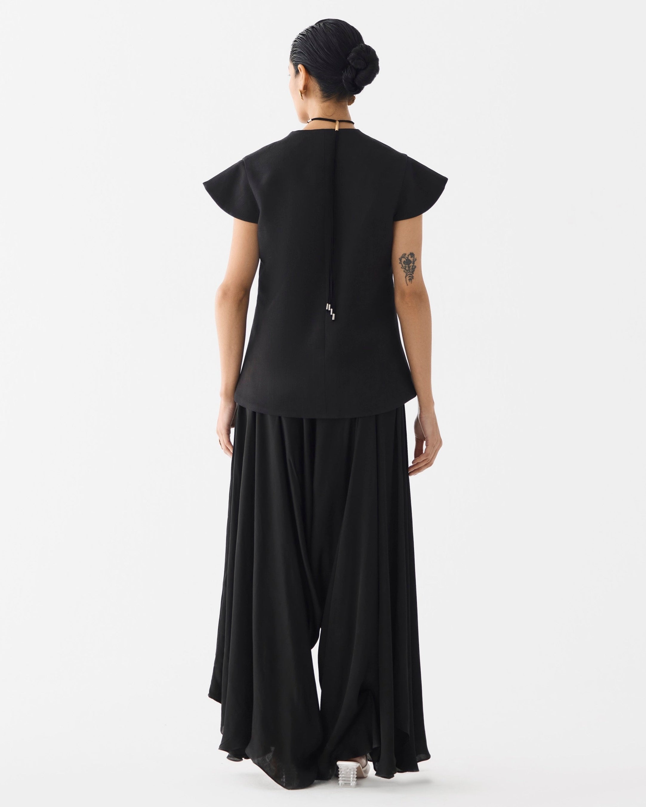 Red Tiger Lily Waistcoat & Dhoti Pants