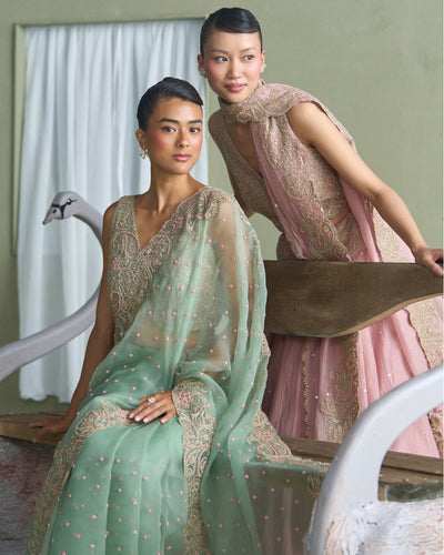 Vrinda Paisley Sari Set