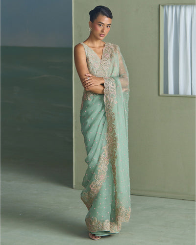 Vrinda Paisley Sari Set