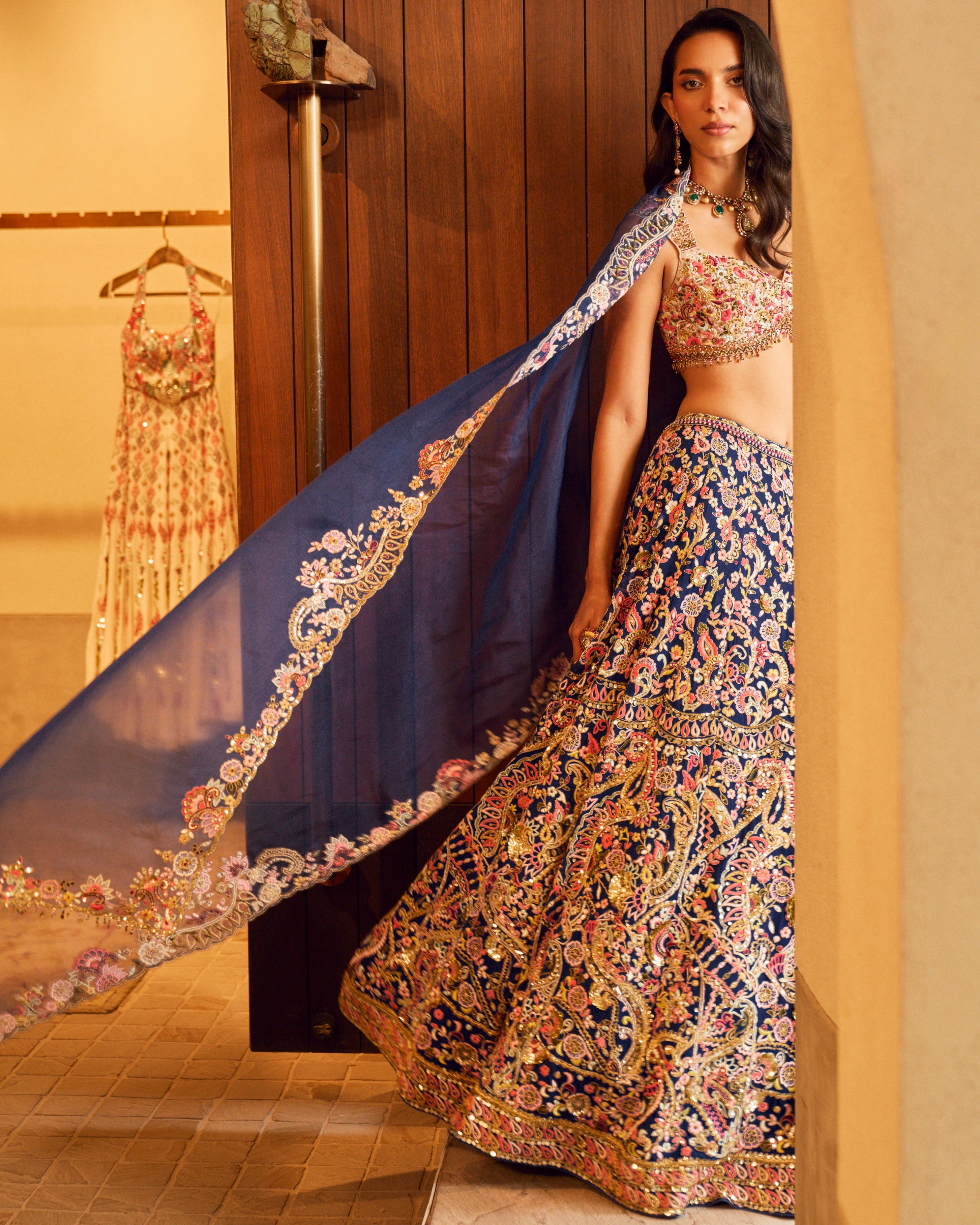 Azra Royal Blue Lehenga Set