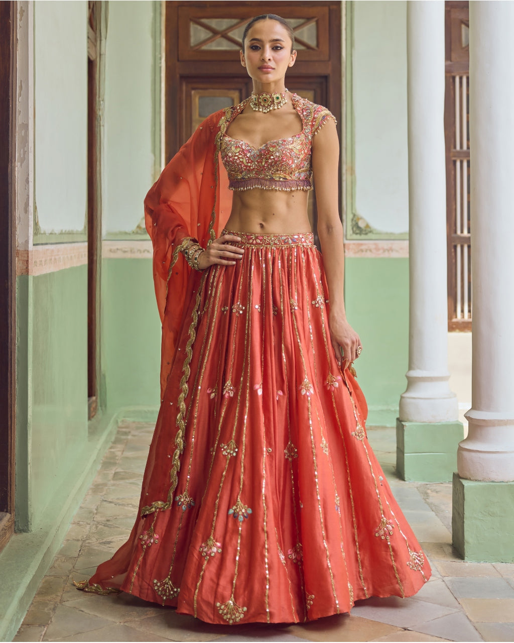Gerua Lehenga Set