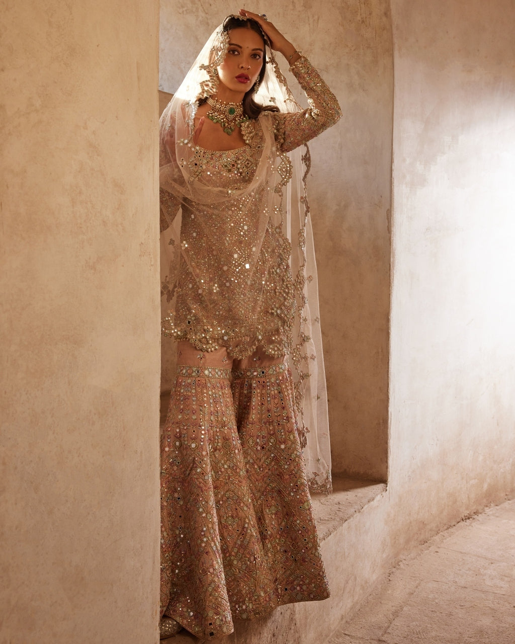 Pink Trishya Gharara Set