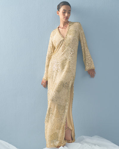 Ivory Georgette Sparkle Kaftan