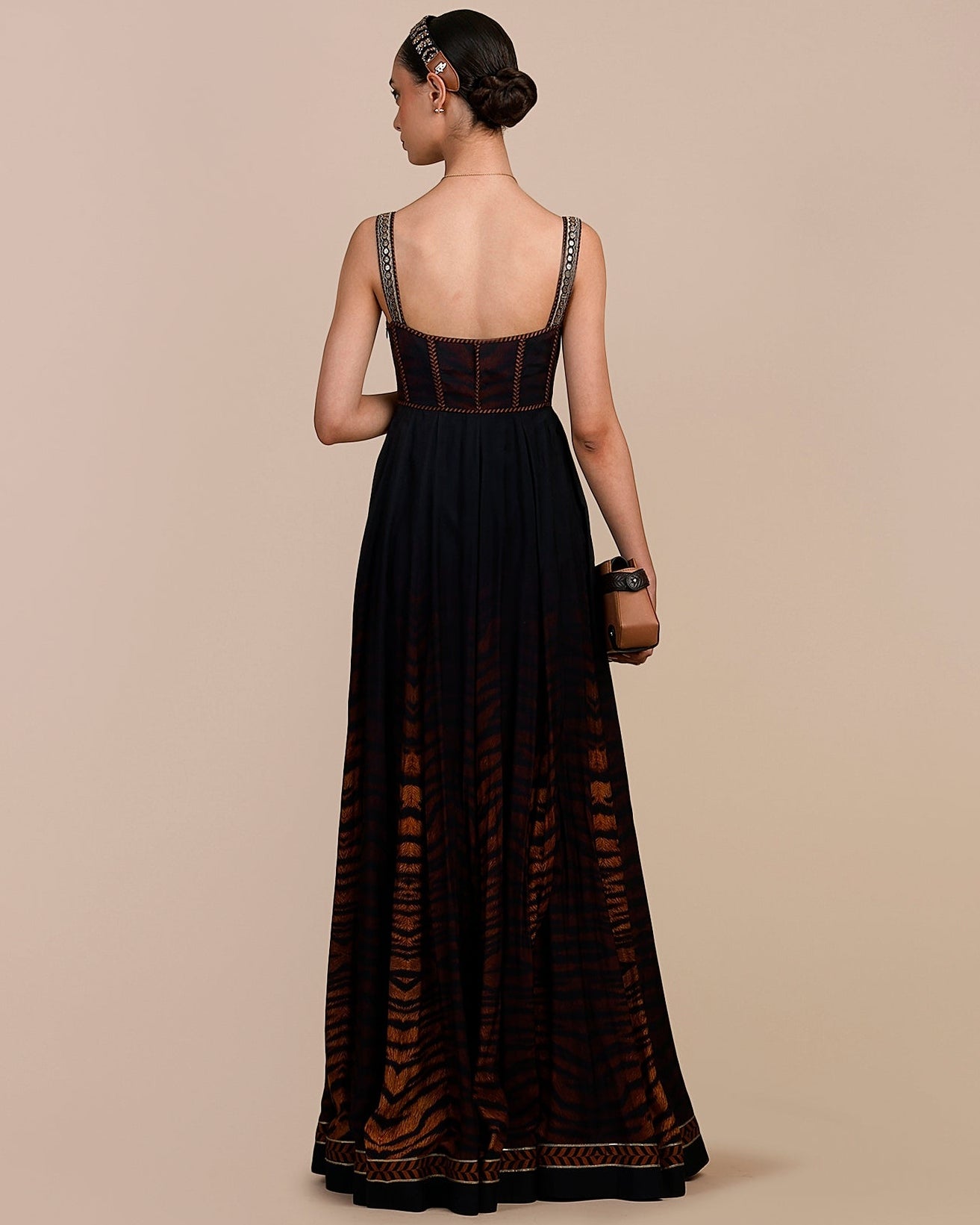 Tiger Print Ombre Anarkali