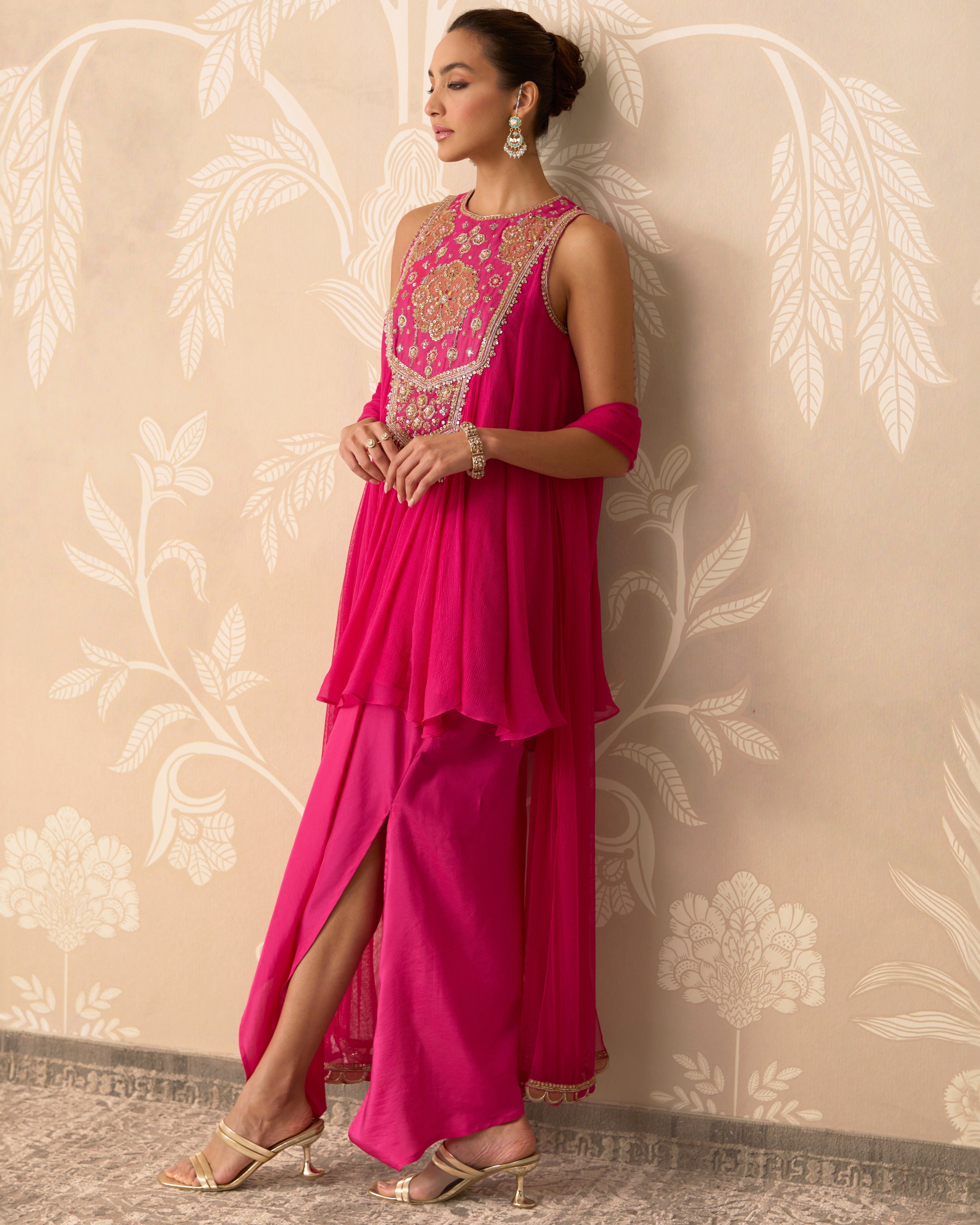 Saaz Kurti Skirt Set