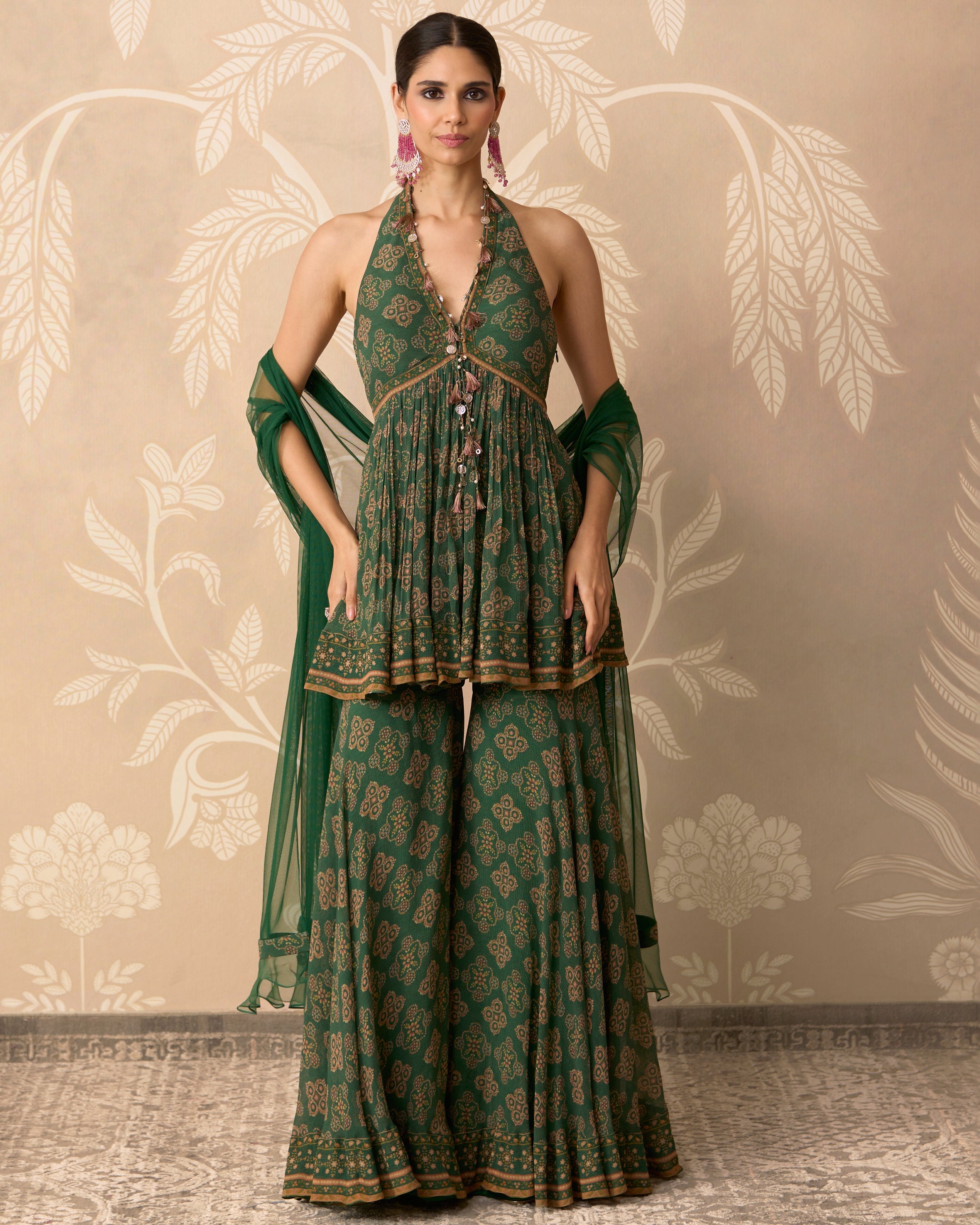 Sancha Peplum Gharara Set