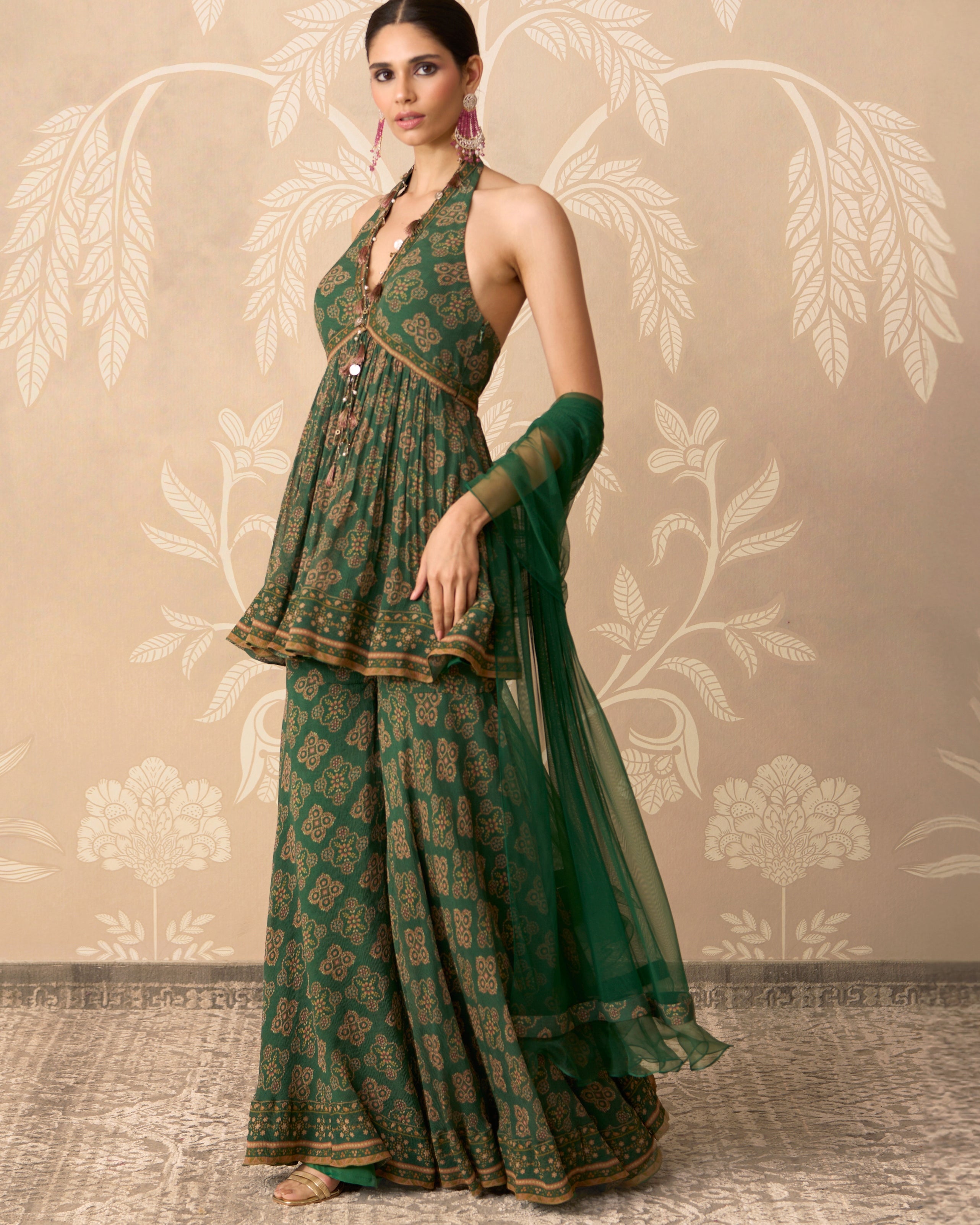 Sancha Peplum Gharara Set