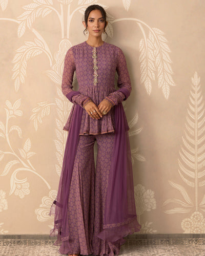 Izhaar Peplum Gharara Set