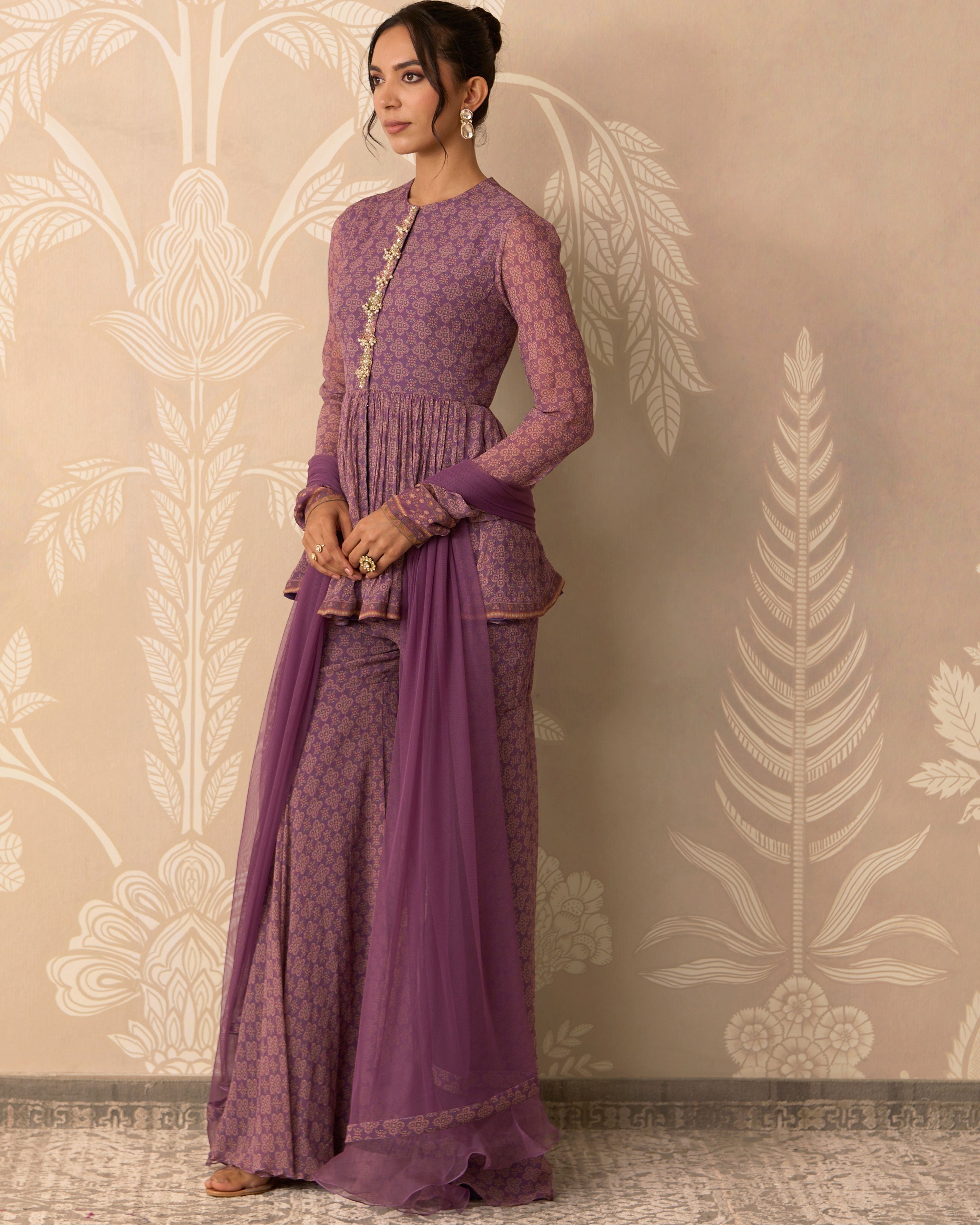 Izhaar Peplum Gharara Set