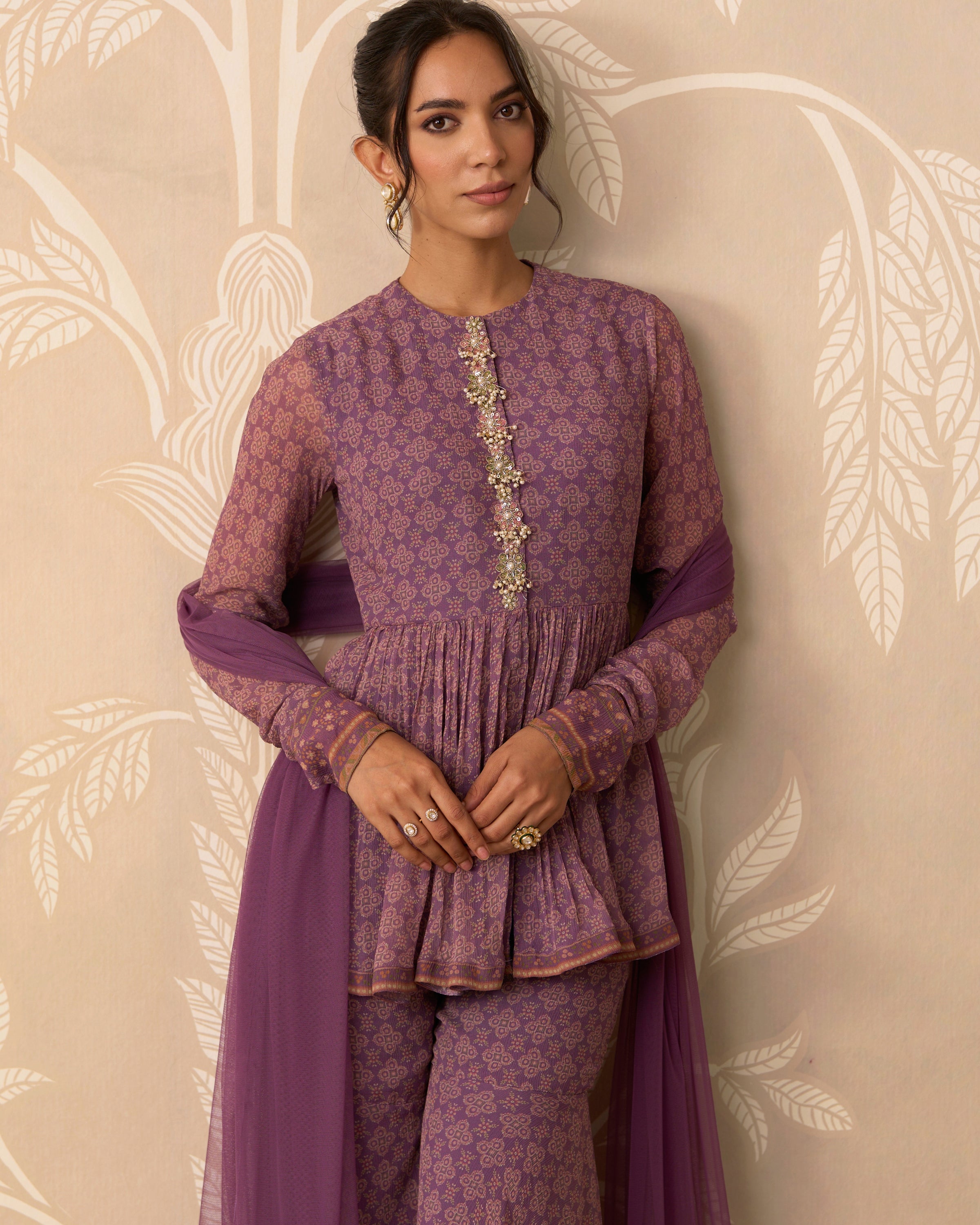 Izhaar Peplum Gharara Set