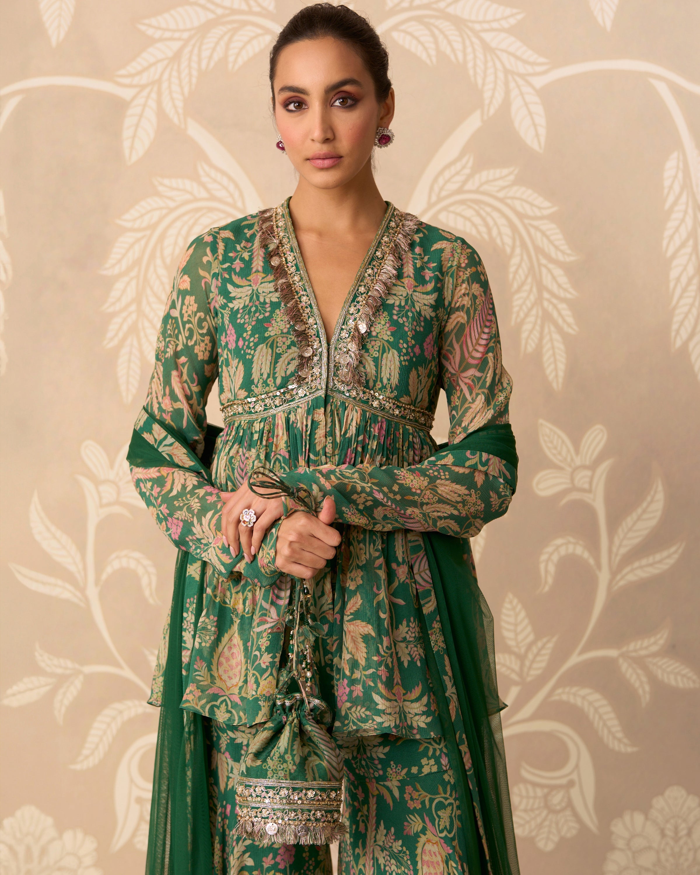 Nazneen Peplum Gharara Set