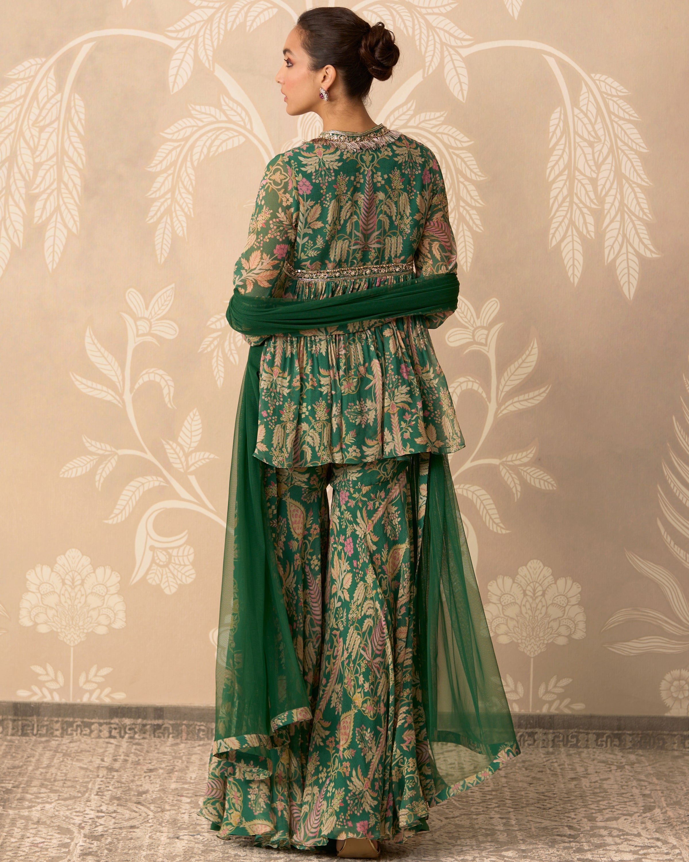 Nazneen Peplum Gharara Set