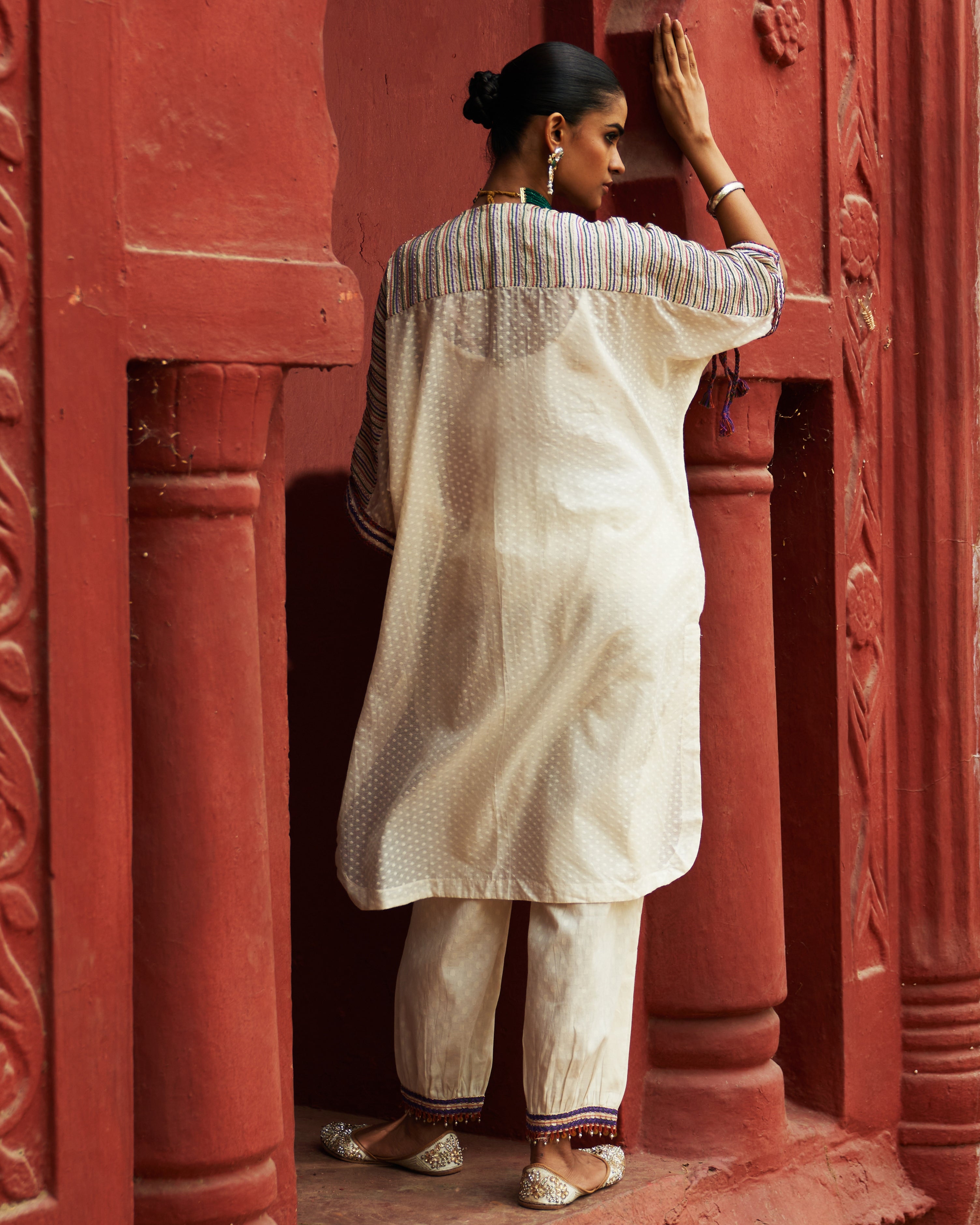 Ivory Breezy Kaftan Kurta Set