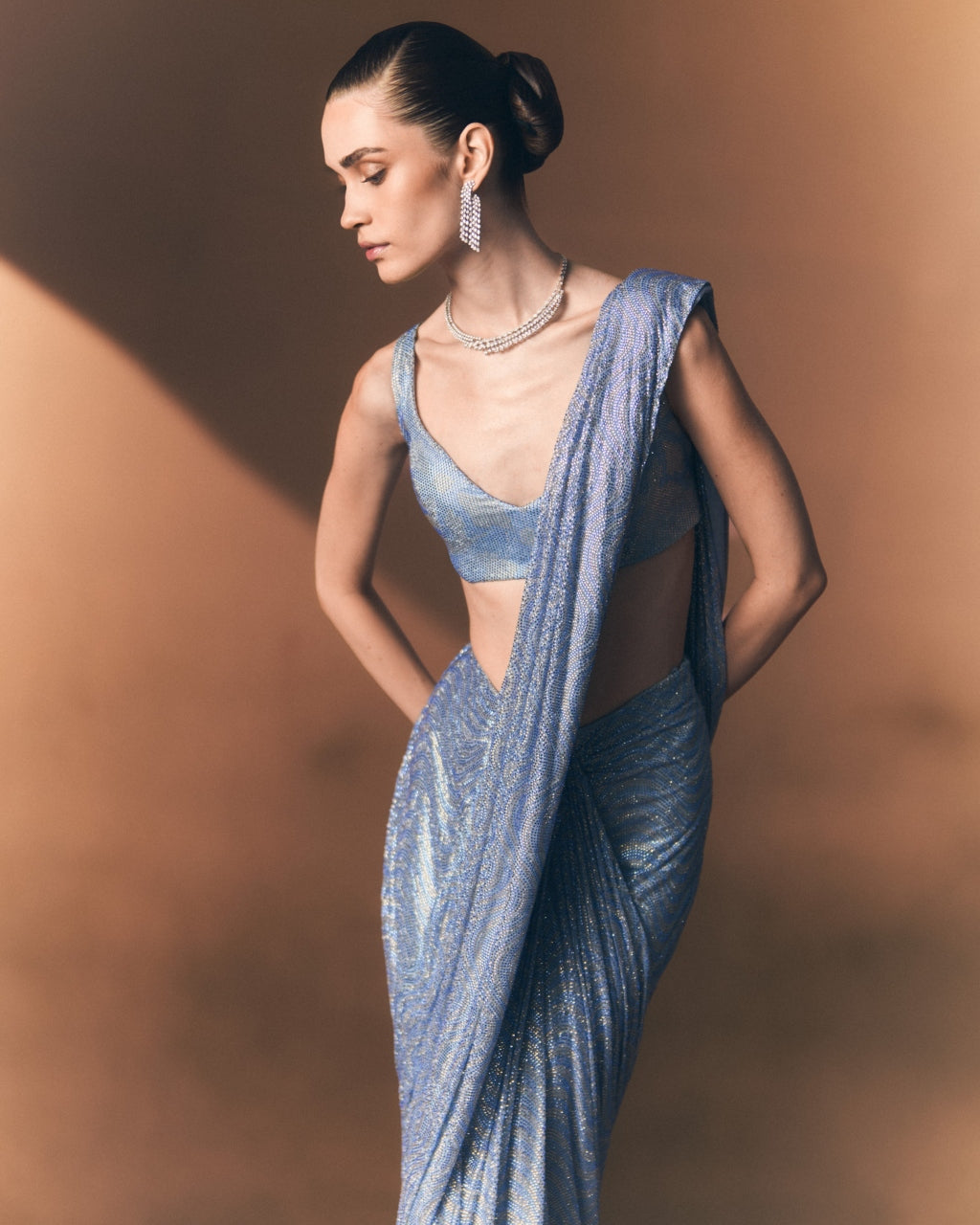Glacier Drape Sari