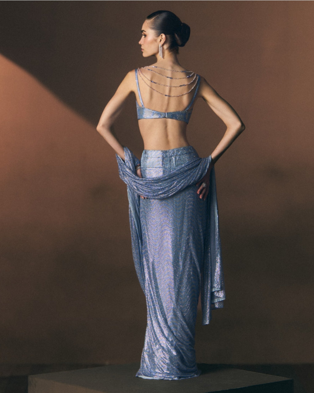Glacier Drape Sari