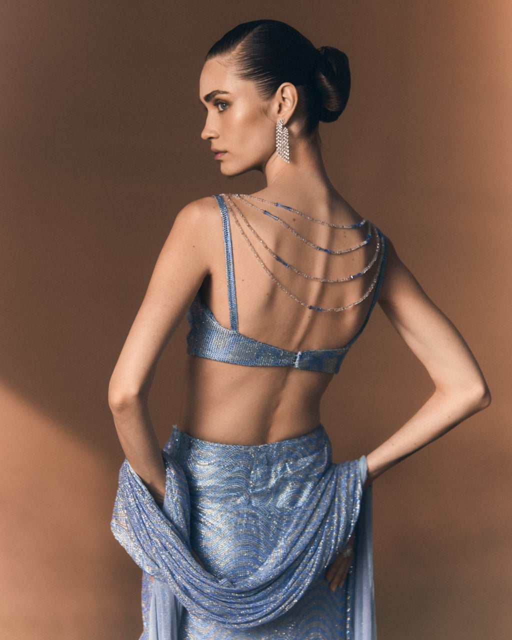 Glacier Drape Sari