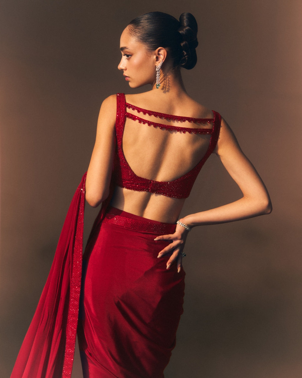 Rouge Drape Sari