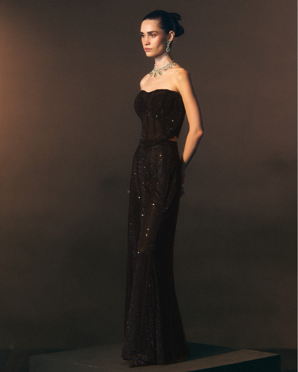 Onyx Sharara Pants With Corset Top
