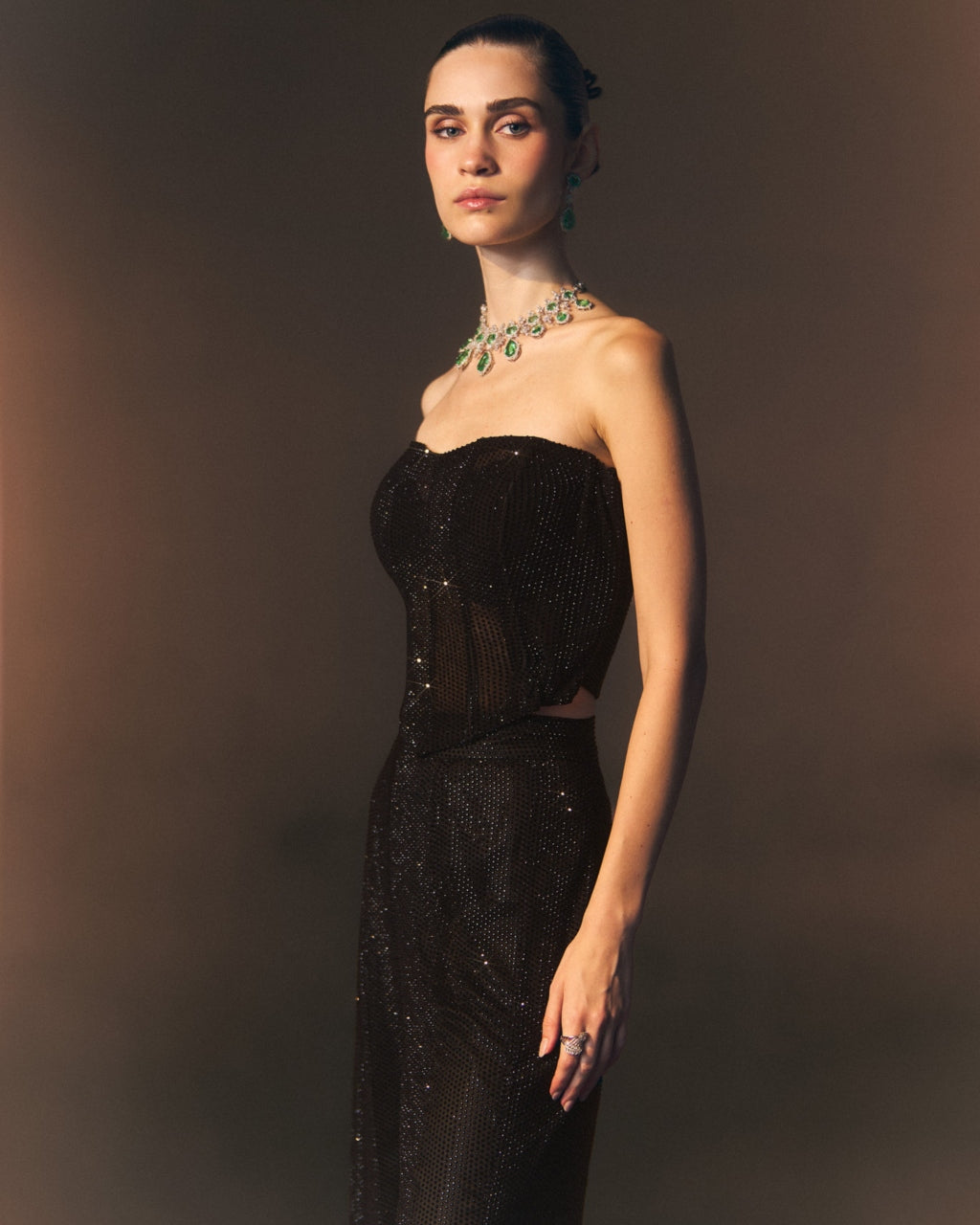 Onyx Sharara Pants With Corset Top