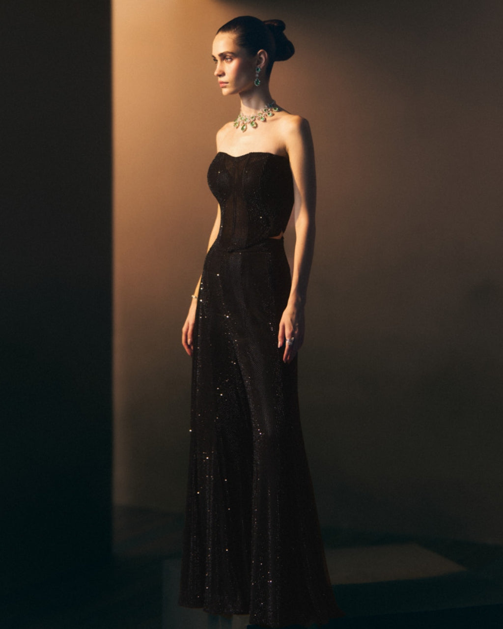 Onyx Sharara Pants With Corset Top