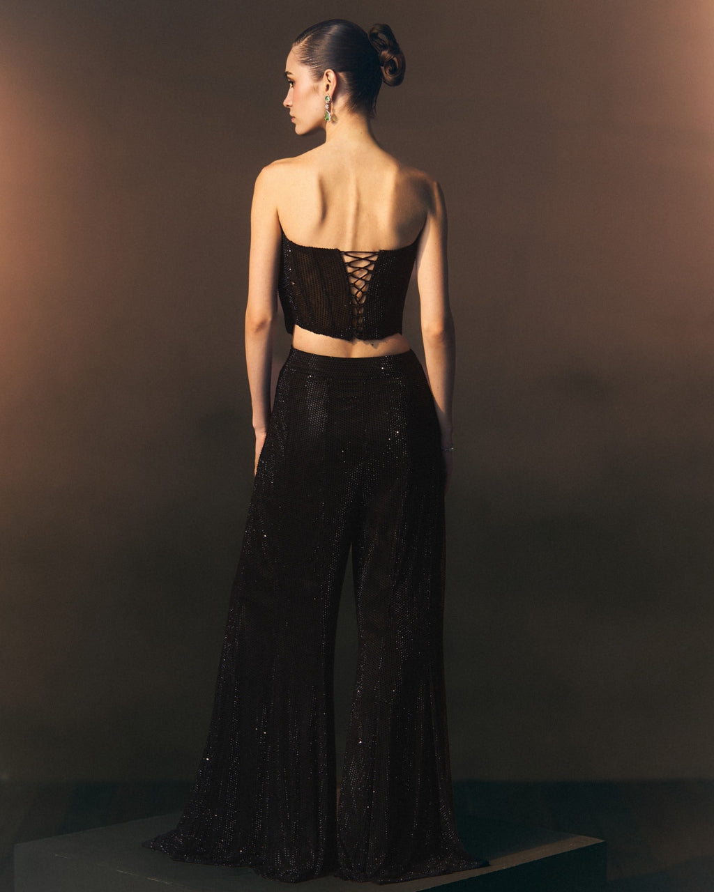 Onyx Sharara Pants With Corset Top