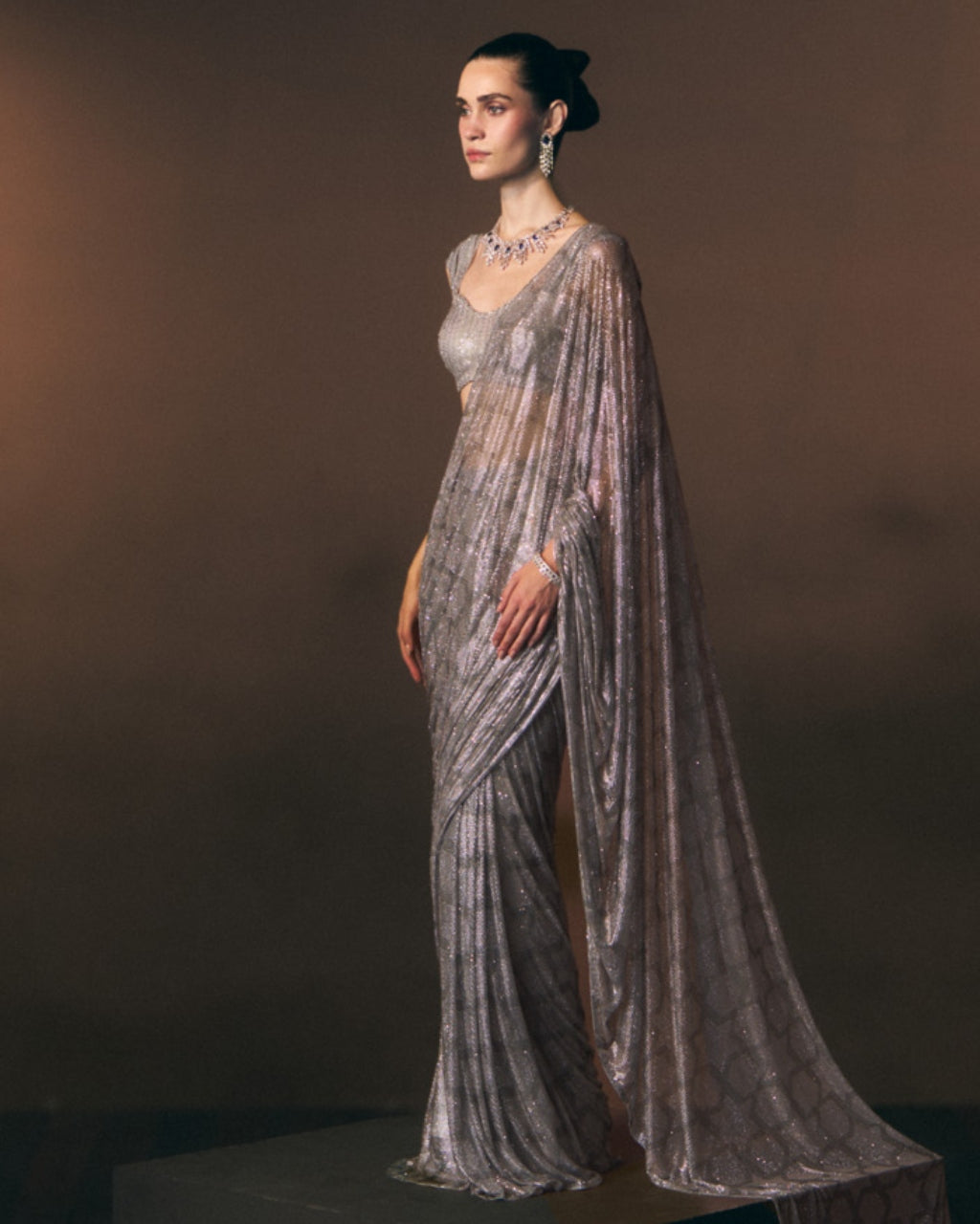 Argent Drape Sari
