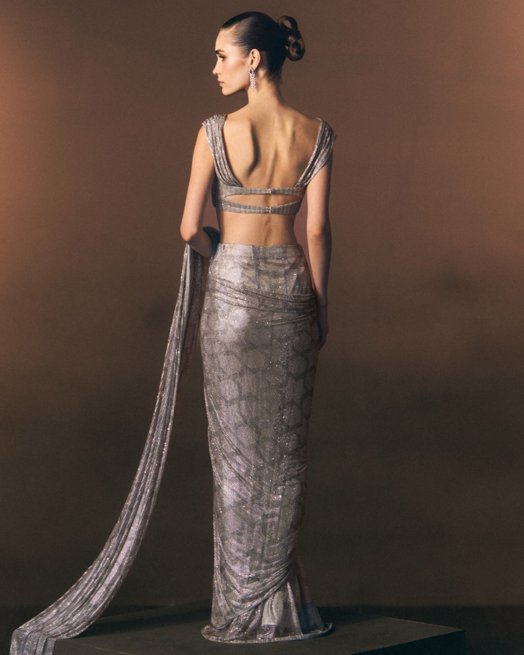 Argent Drape Sari