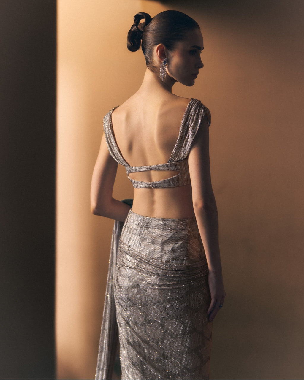 Argent Drape Sari