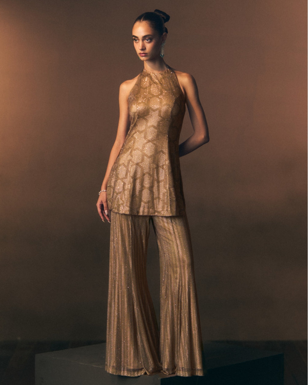 Aurelia Sharara Pants With Halter Shirt