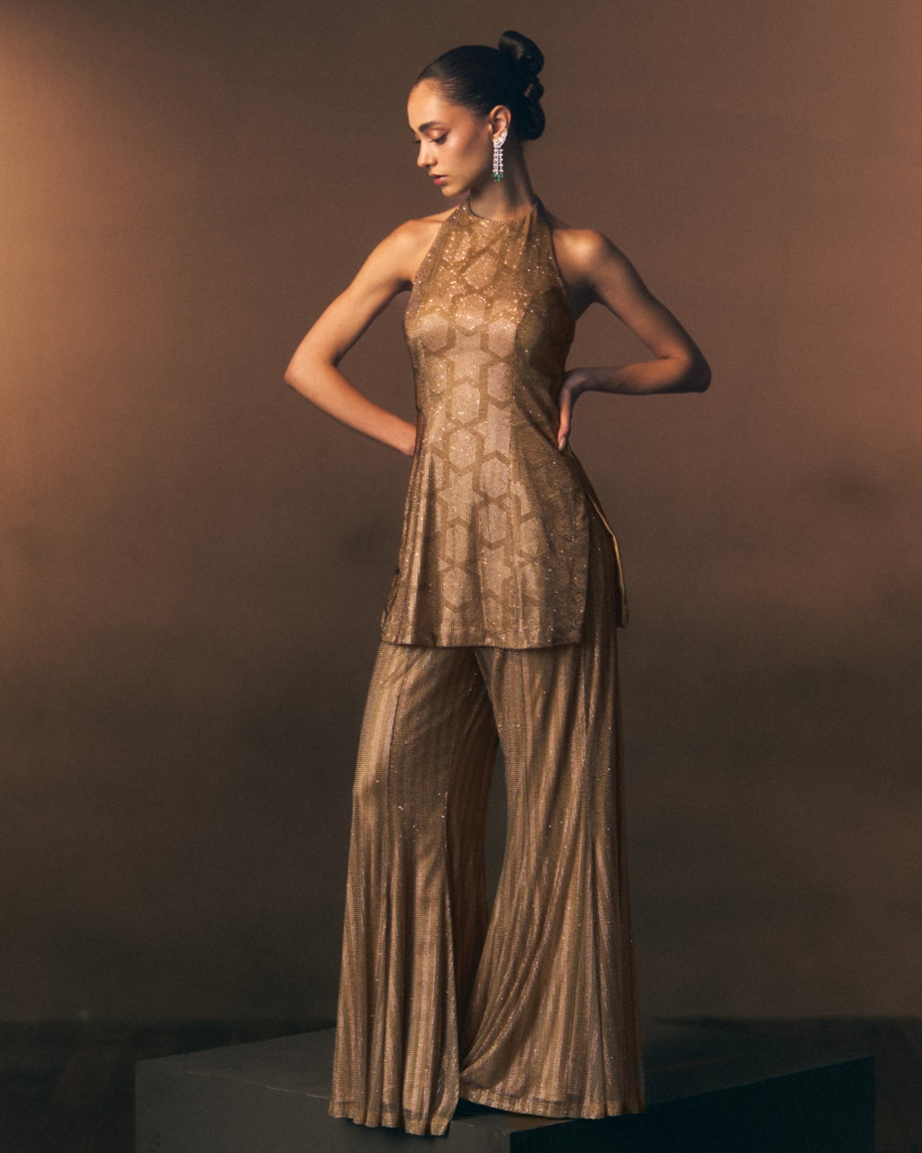 Aurelia Sharara Pants With Halter Shirt