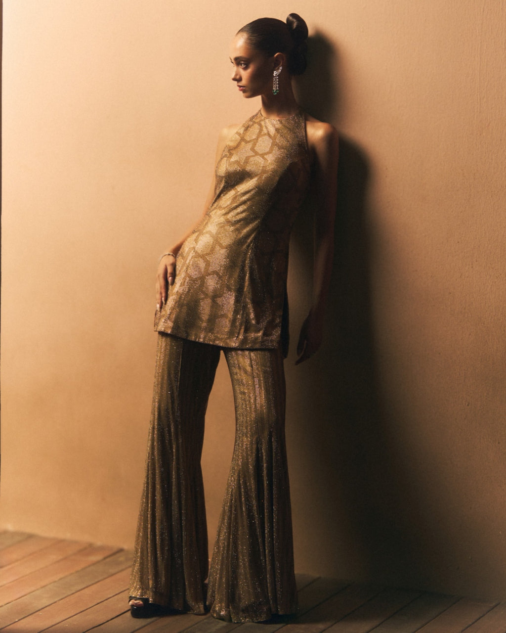 Aurelia Sharara Pants With Halter Shirt