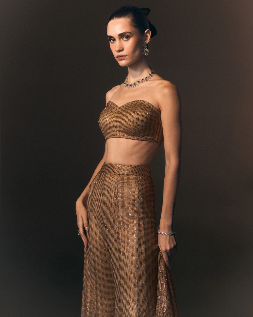 Solaire Sharara Pants With Jacket