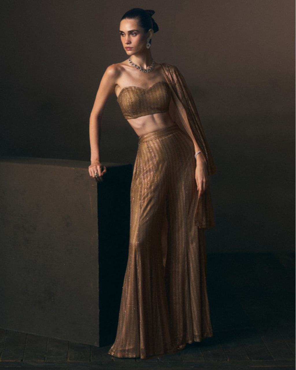 Solaire Sharara Pants With Jacket