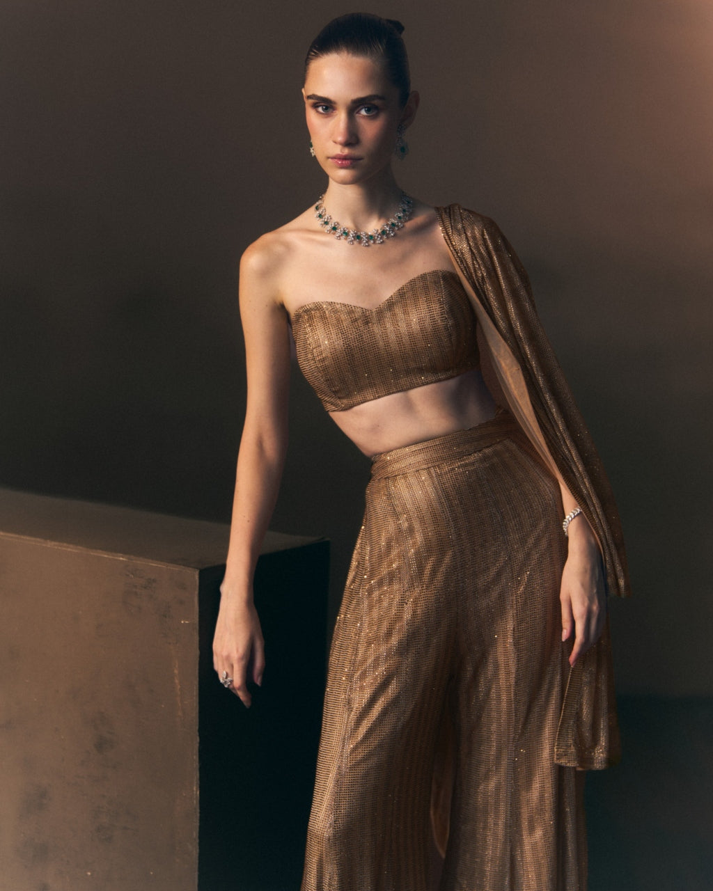 Solaire Sharara Pants With Jacket