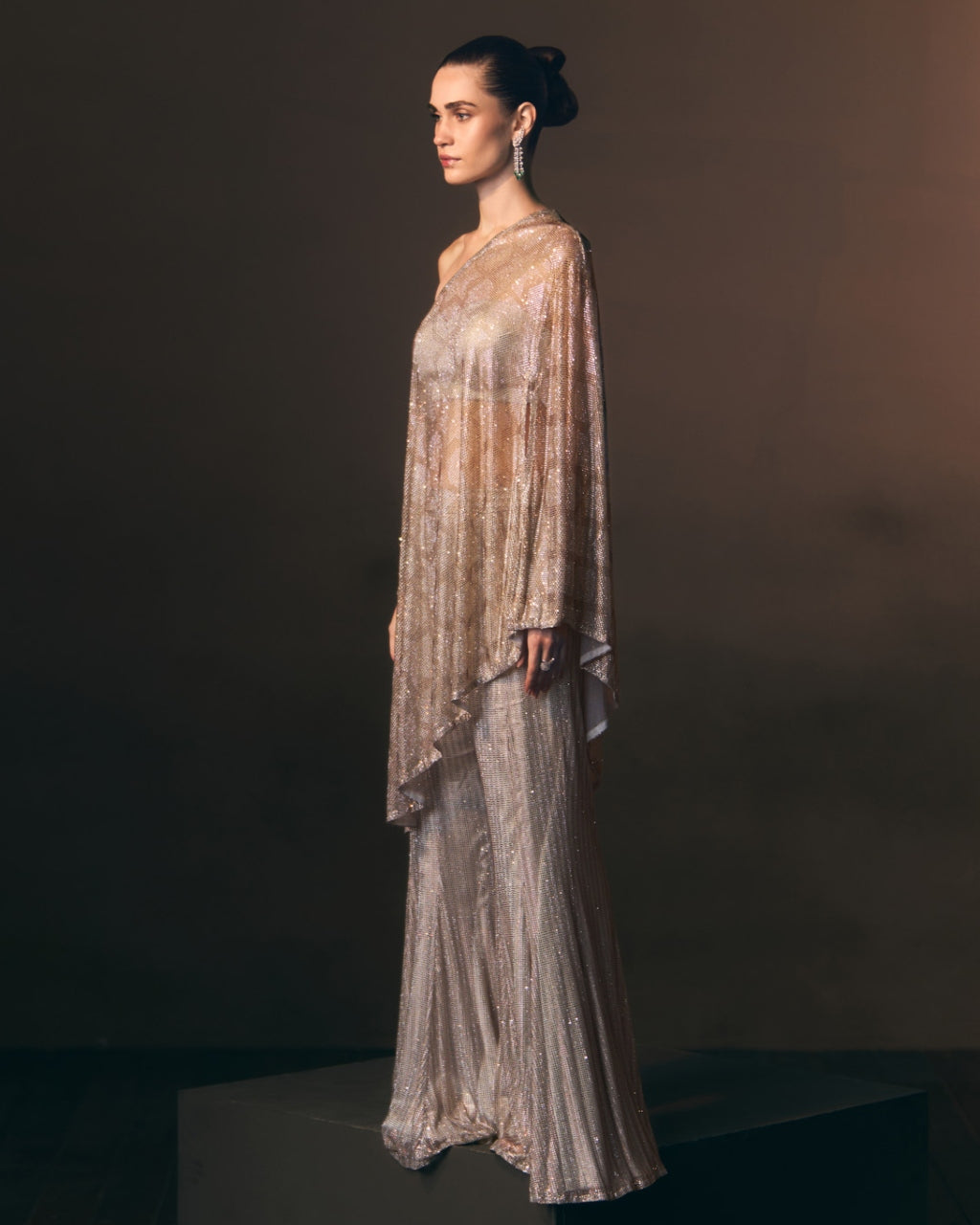 Moonstone Sharara Pants With Cape