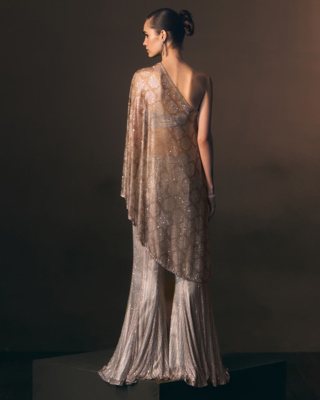 Moonstone Sharara Pants With Cape